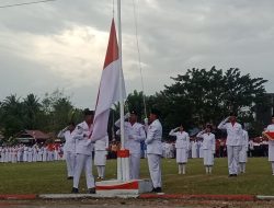 Upacara Pengibaran dan Penurunan Bendera Merah Putih di Kecamatan Tabongo Berjalan Sukses