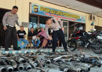 Ratusan Knalpot Racing Diamankan Polres Gorontalo