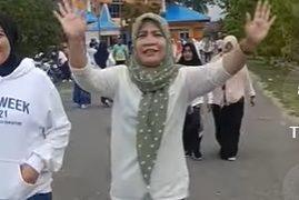 Dinas Perkim Mengikuti Jalan Sehat Dalam Rangka Memeriahkan Hut Kabupaten Gorontalo Ke-350