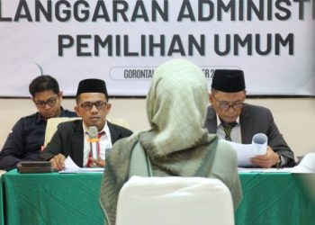 Lanjutan Sidang Pemeriksaan Pelanggaran Administratif Pemilu, Bawaslu Provinsi Gorontalo Lakukan Pembuktian