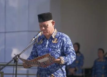 Upacara Hari Sumpah Pemuda ke-96 berlangsung khidmat di halaman Kantor Bupati Pulau Morotai