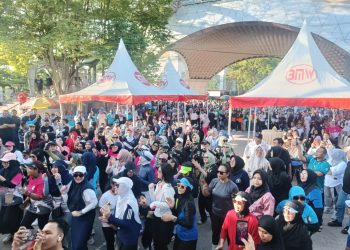 Car Free Day Perdana Kabupaten Gorontalo di Seputaran Menara Limboto