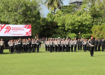 Polres Gorontalo Gelar Upacara Puncak Peringatan Hari Bhayangkara Ke-79 Tahun 2025