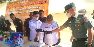 Bupati Sofyan Berharap Pemusnahan Barang Bukti Yang Digelar Kejari Dapat Mengurangi Dampak Kejahatan