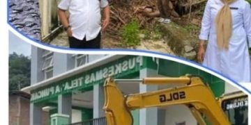 Material Longsor di Puskesmas Telaga Puncak Mulai di Evakuasi