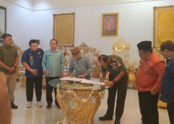 Bupati Gorontalo Dan Kodim 1315 Kabupaten Gorontalo Teken MOU Program TMMD