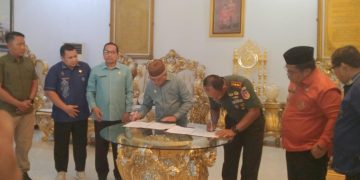 Bupati Gorontalo Dan Kodim 1315 Kabupaten Gorontalo Teken MOU Program TMMD