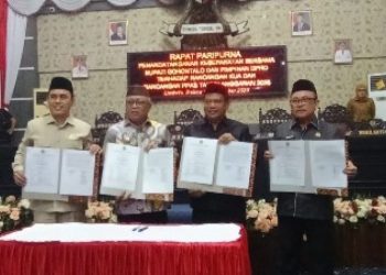 Pemkab Bersama DPRD Kabgor Tanda Tangani Rancangan KUA – PPAS 2026