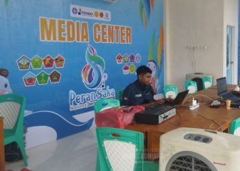 Dinas Kominfo Kabgor Dukung Full Fasilitas Media Center Peran Saka 2025 di Gorontalo