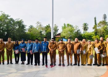 Bupati Sofyan Puhi Pimpin Apel Kerja Perdana Pasca Libur Lebaran Idul fitri 1447 Hijriah