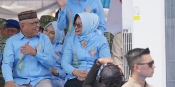 Hadirkan Lautan Manusia Saat Prabowo Hadiri PENAS XVII, Bupati Gorontalo Sofyan Puhi Tampak Sumringah