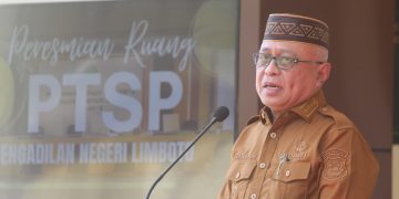 Bupati Sofyan Puhi Hadiri Peresmian PTSP PN Limboto
