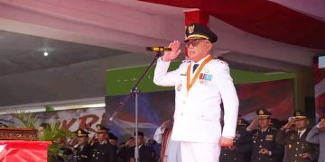 Pemkab Gorontalo Gelar Upacara HUT RI Ke – 81 di Lapangan Sport Center