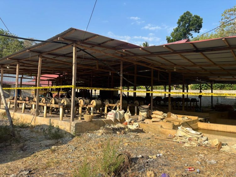 Keterangan: Lokasi pengolahan penambangan ilegal di Kabupaten Bone Bolango. Foto Tim Ditreskrimsus Polda Gorontalo.